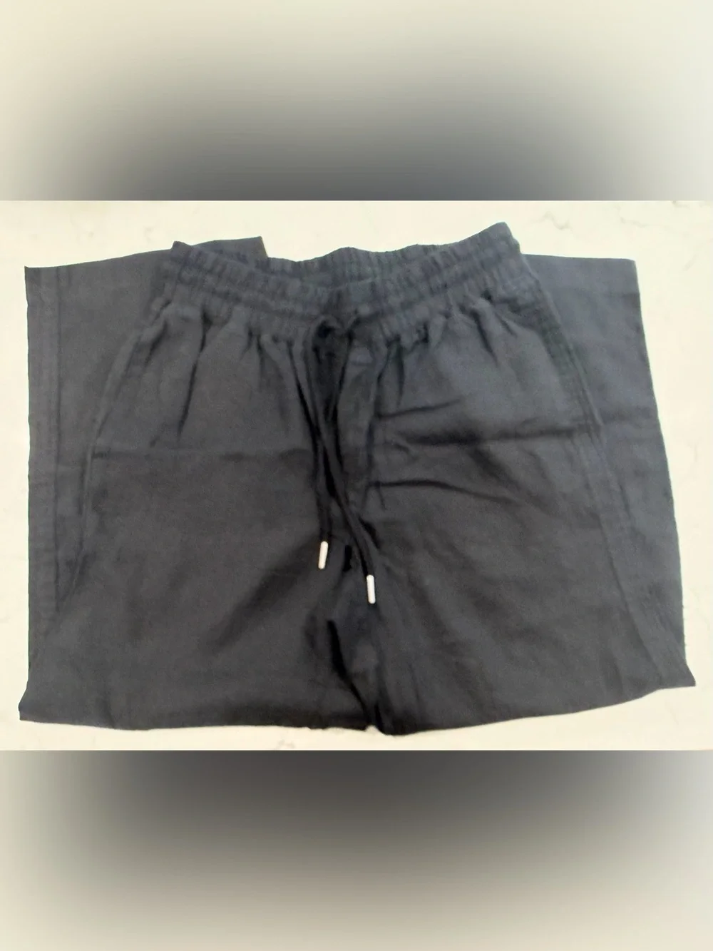 Quince Women’s Black Linen Blend Vest & Pants Outfit - Picture 6 of 7